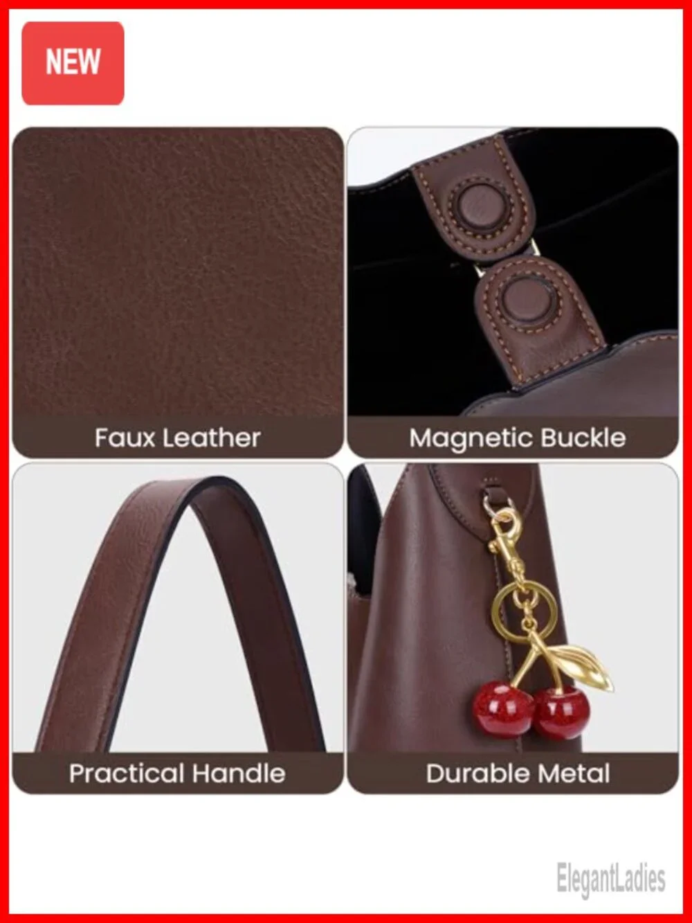 Faux Suede Vegan Leather Hobo Bag with Top Handle and Shoulder Strap